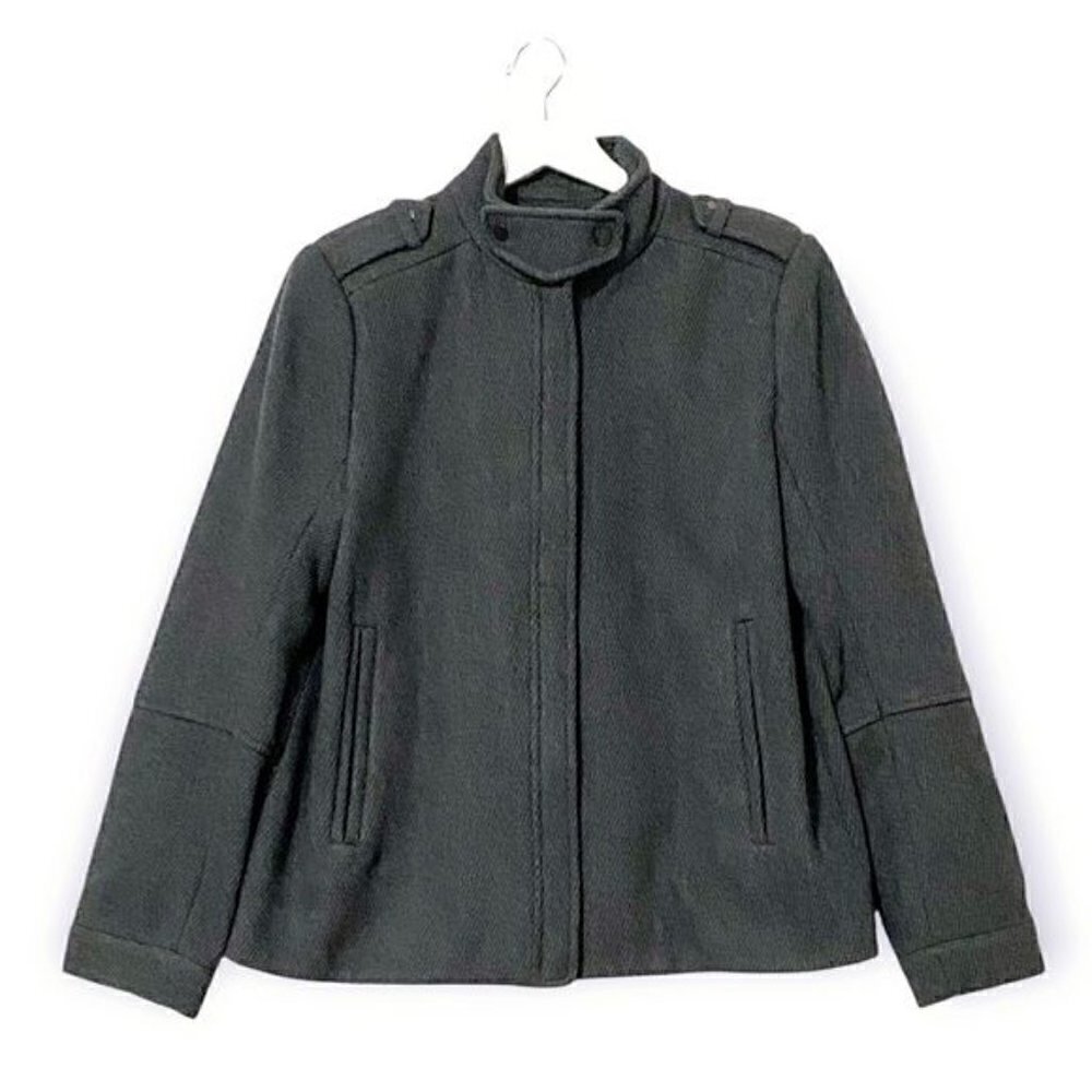 Vince Gray Wool Back Pleat Jacket/Coat , size 8